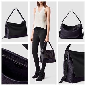 All Saint Navy & Black Shoulder Bag